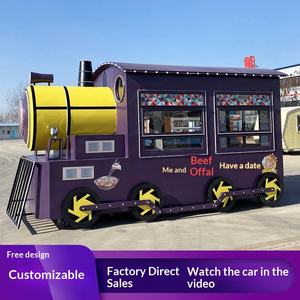 Chariot de restauration mobile pour sites touristiques, chariot de vente allongé, chariot pour boissons froides, thé au lait, stand de marché nocturne, entreprise - Product Image 6