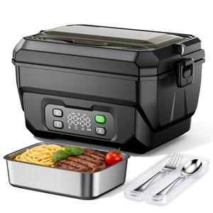 Bencircle E07 1.5L Cordless Lunch Box Electric Warmer Portable Food Container with Stainless Steel Inner, Fork & Spoon, Travel L - Product Image 1