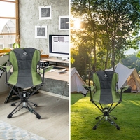 Chaise de plage pliante et pivotante pour l'extérieur Chaise de camping pliable de haute qualité, pivotante à 360 degrés réglable