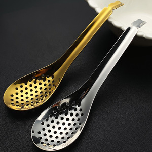 Cuchara coladora de acero inoxidable 304, herramienta de cocina multifunción para sopa de frutas y caviar con diseño perforado - Product Image 2