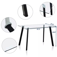 Meubles d'intérieur en métal noir en acier inoxydable jambes moderne chaises de salle à manger