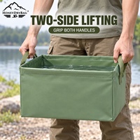 Seau d'eau tactique en PVC ultra-étanche robuste, avec logo personnalisé OEM, pour la réduction dynamique du volume, idéal pour les zones sauvages et hors réseau