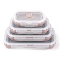 Boîte à lunch en silicone pliable sans BPA, étanche, adaptée au micro-ondes, au lave-vaisselle et au congélateur ODM&OEM ODM&OEM