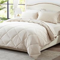 7 pièces ensemble de couette dans un sac literie personnalisée ensemble de couette plat/drap housse taie d'oreiller taie d'oreiller en gros ensembles de lit King