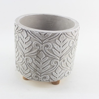 Pot de fleurs en ciment sur mesure pour plantes d'intérieur, avec trou de drainage, prix usine