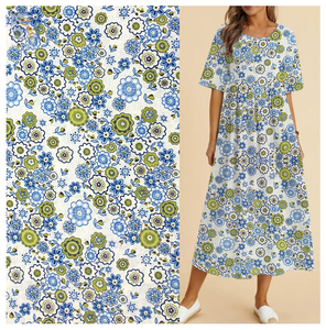 Tissu en coton floral imprimé pigmenté <span class=keywords><strong>Tana</strong></span>, tissu en coton floral pour robe, personnalisé, 100% coton, chemise en popeline, tissu tissé peigné - Product Image 3