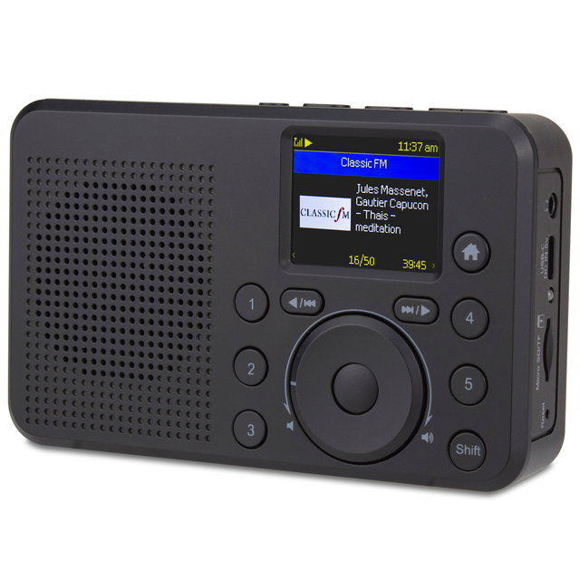 New Design Portable Internet Digital Dab+FM Radio With Pocket LCD Color Screen Digital Alarm Clock Radio