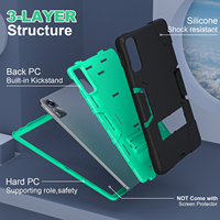 Étui antichoc pour Redmi Pad SE 11 avec support pliable, silicone + PC, design fin et robuste, adapté aux enfants, pour l'extérieur, OEM ODM
