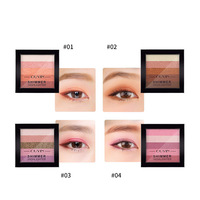 Fard à paupières dégradé cinq couleurs coucher de soleil, maquillage mat multicolore nude, palette de fards à paupières sirène coréenne couleur terre