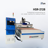 HAUSSER 2128 Router CNC 3-Axis Nesting Kontrol DSP Penggantian Alat Otomatis (ATC) Pompa Inti Hemat Energi untuk Pengerjaan Kayu Furnitur