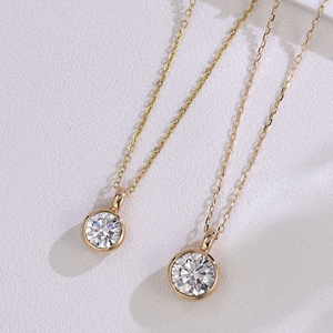 Collana di Lusso Bestseller con Diamante da 1 Carato, Gioiello con Pendente in Diamante, Collana in <span class=keywords><strong>Oro</strong></span> 18K con Diamante - Product Image 2