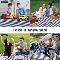 Grande couverture de pique-nique imperméable à 3 couches, pliable, pour la plage, le camping, le parc, l'herbe, la plage, sans sable, pour la famille