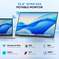 Ventes d'usine SIBOLAN, écran portable LCD sans fil 23,8 pouces 1080P 100Hz, écran portable pour ordinateur portable, écran étendu