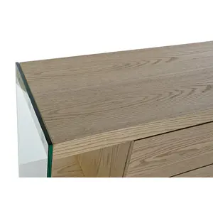 Buffet de Cristal MDF 160X45X80 Marrón Claro - Product Image 1