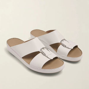 SHIKOL chaussures arabes traditionnelles italiennes premium en <span class=keywords><strong>cuir</strong></span> de veau naturel du golfe hommes pantoufles de <span class=keywords><strong>luxe</strong></span> Ramadan dubaï sandales pour hommes - Product Image 1