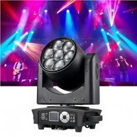 Mini projecteur LED 7x40W RGBW 4-en-1 avec zoom, faisceau et wash, tête mobile DMX512 pour scène, DJ, discothèque, mariage, club et événements