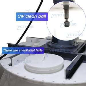Cuve de mélange en polypropylène (PP) anti-corrosion YETO 200L 500L 1000L 5T pour liquides chimiques avec agitateur - Product Image 4
