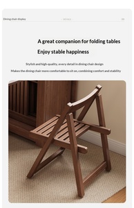 Hot Wholesale Solid Wood Foldable Dining <strong>Table</strong> Space-Saving Rectangular <strong>Table</strong> for Home <strong>Small</strong> Kitchen - Product Image 5