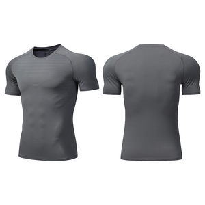 Camiseta Deportiva YINNG LANG <span class=keywords><strong>de</strong></span> Verano <span class=keywords><strong>para</strong></span> <span class=keywords><strong>Hombre</strong></span>, Ajustada, Tejida, Transpirable, <span class=keywords><strong>de</strong></span> Secado Rápido, Manga Corta, <span class=keywords><strong>para</strong></span> Gimnasio - Product Image 3