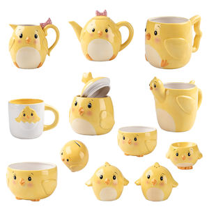 Tasse en céramique Dormouse 10OZ-Pose bouclée peinte à la main, poignée de gland, passe au micro-ondes, cadeau pour les amateurs de thé - Product Image 3