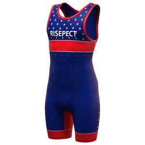Débardeur drapeau américain pour hommes, maillots de lutte pour hommes, combinaisons de lutte - Product Image 1