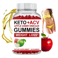 Gummies Keto Naturelles Ausreson ACV Brûleur de Graisse Probiotique Détox Rapide Suppléments Végétaliens Efficaces Gummies Minceur Keto BHB