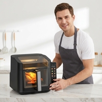 Friteuse à air numérique sans huile de 7 L à usage commercial avec grande capacité, affichage tactile intelligent et visuel