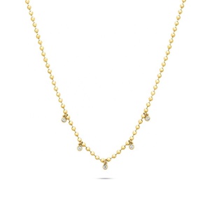 Collier en chaîne de perles avec plusieurs breloques en forme de pièce de monnaie en diamant, <span class=keywords><strong>design</strong></span> original Gemnel, prix de gros - Product Image 5