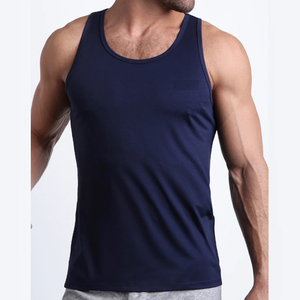 Men's Casual <b>Workout</b> <b>Tank</b> <b>Tops</b> 100% Cotton Breathable Polyester Summer Print Stringer Ribbed Design Custom Logo for Summer - Product Image 4