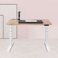 Bureau électrique moderne à hauteur réglable avec pieds à double moteur pour le télétravail