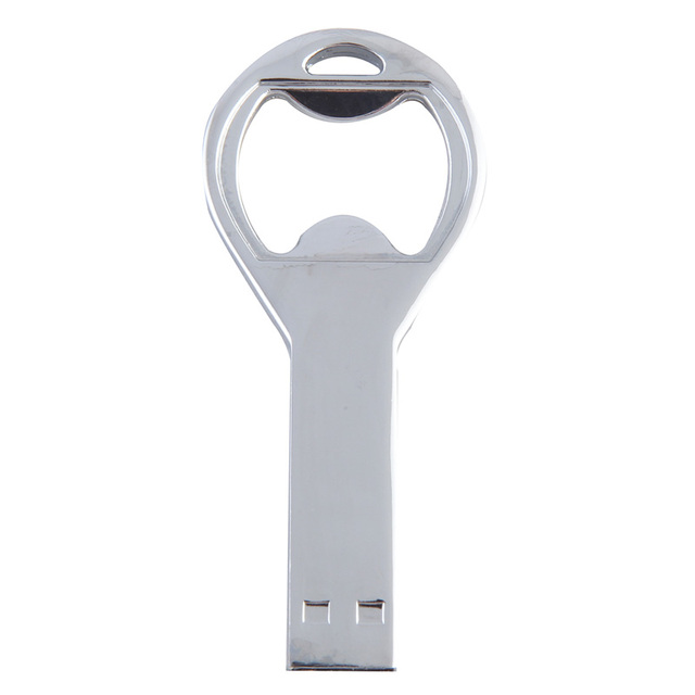 Factory Wholesale Metal USB 2.0 Flash Drive with Bottle Opener 1GB-128GB Capacity Business Gift for Mobile Phones & Computers