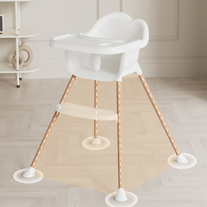 Chaise haute pour bébé en forme de pomme, multifonctionnelle, évolutive, 0-12 mois, couleur blanche, avec plateau et repose-pieds - Product Image 1