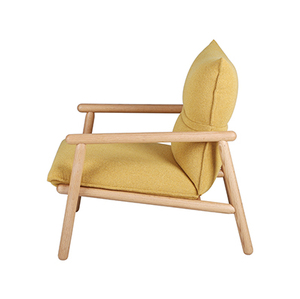 <span class=keywords><strong>Fauteuil</strong></span> en tissu <span class=keywords><strong>jaune</strong></span> de style nordique, <span class=keywords><strong>fauteuil</strong></span> d'appoint minimaliste pour bureau ou espace détente - Product Image 2