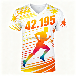 OEM al por mayor 100% poliéster hombres maratón camisetas impresión personalizada sublimación secado rápido <span class=keywords><strong>mujer</strong></span> deportes camiseta - Product Image 2