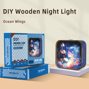 Fábrica OEM estilo de arte moderno transfronterizo 3D madera DIY luz nocturna rompecabezas decoración del hogar adornos creativos niños/adultos regalos - Product Image 6