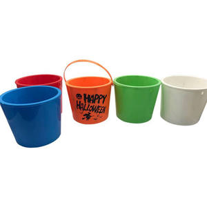 Cubo de <span class=keywords><strong>calabaza</strong></span> para Halloween, accesorio con mango y luces Led intermitentes, color naranja, para dulces y fiestas de Halloween, barato - Product Image 6