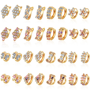 비스테리아 알 포르 시장 중국 18K 오로 그란데 파라 뮤저 아레테 비스테리아 패션 여성용 금도금 지르콘 귀걸이 보석 - Product Image 6