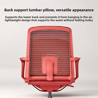 Chaise de bureau ergonomique contemporaine à dossier haut en maille, avec support lombaire réglable, accoudoirs fixes et base 5 étoiles, idéale pour le bureau à domicile ou les cadres.