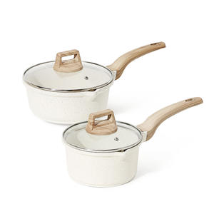 Ensemble de casseroles en pierre Maifan antiadhésives avec couvercle pour la préparation de nourriture pour bébé, soupes, cuisson à la vapeur, compatible induction, usage domestique - Product Image 1