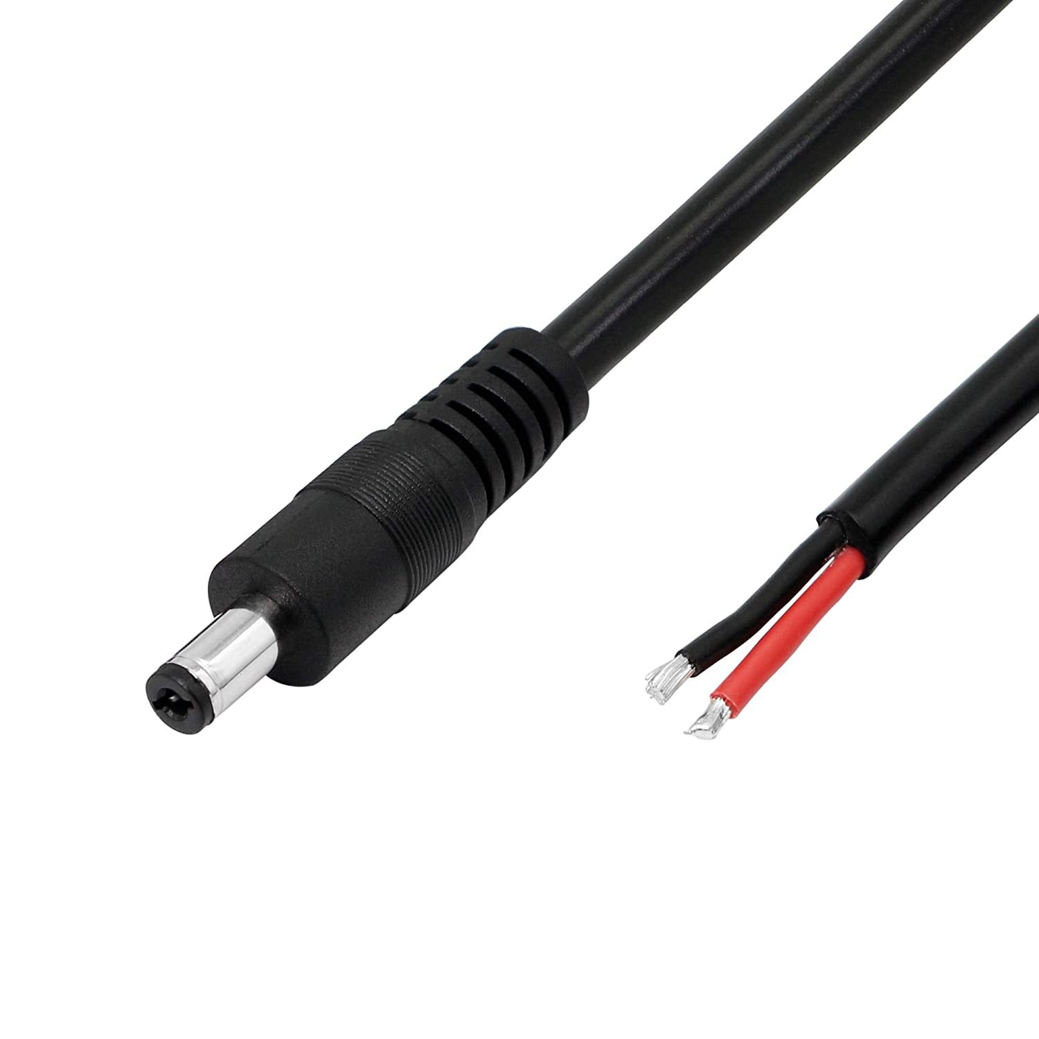 Кабель питания постоянного тока 5,5 мм x 2,1 мм 5525 разъемов 18AWG, 20AWG, 22AWG, 24AWG шнур питания постоянного тока для ленты Lihgt, CCTV, автомобиля