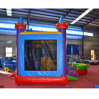 Château gonflable commercial en PVC avec toboggan et piscine à jets d'eau pour fêtes d'enfants, certifié CE