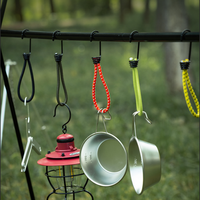 Corde élastique de fixation au sol pour extérieur, 15 cm, en caoutchouc, pour auvent, avec crochet simple, en fil de polyester de 6 mm