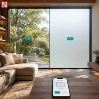 Film intelligent auto-adhésif PDLC commutable, contrôle à distance, commande vocale, protection de la vie privée pour bureaux et hôtels