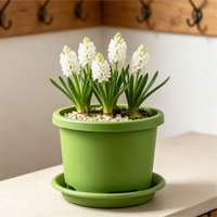 Pots de plantes en plastique PP durables avec trous de drainage, capacité de 1,99 L, style moderne pour une utilisation en intérieur/extérieur, pour les fleurs et les plantes vertes