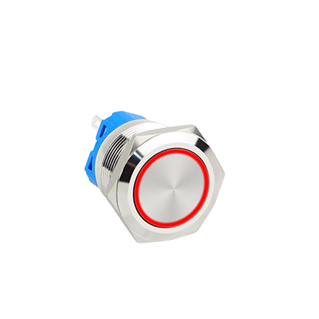 16/19/22/25mm Ring LED Light Momentary/Latching Push Button Switch 12V 24V 220V Industrial Waterproof IP65 Push Button Switch