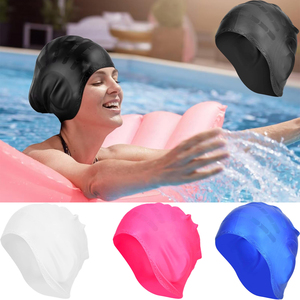 Silicone <strong>Swimming</strong> Cap for Long Hair Women's Waterproof Swim Caps <strong>Ladies</strong> Diving Hood <strong>Hat</strong> for Kids Garras Natacion Casquette - Product Image 6