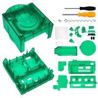 Kit de remplacement complet transparent pour console Nin Game C N-GC, boîtier avec vis et outils d'ouverture, violet ou orange en option