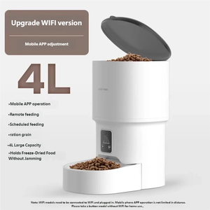 Comedero automático para gatos y perros, dispensador de comida inteligente con temporizador y control de cantidad, alimentador con control remoto por Wifi. - Product Image 6