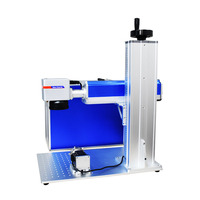 Mini graveur laser à fibre CNC refroidi par air avec contrôle EZCAD pour usage domestique sur acier inoxydable, aluminium, cuivre