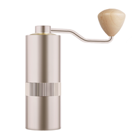 Moulin à café manuel Nibu 15g en acier inoxydable, design classique, broyeur conique à meules cinq/six étoiles, moulin à main personnalisé